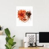 Blumenfrau Poster (Heimbüro)