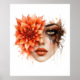 Blumenfrau Poster
