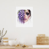 Blumenfrau Poster (Küche)