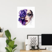 Blumenfrau Poster (Heimbüro)