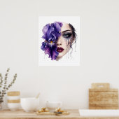Blumenfrau Poster (Küche)