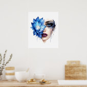 Blumenfrau Poster (Küche)