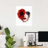Blumenfrau Poster (Heimbüro)