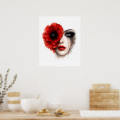 Blumenfrau Poster (Küche)