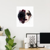Blumenfrau Poster (Heimbüro)