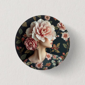 Blumenfrauen Kunst, Dichtung und Musik Button