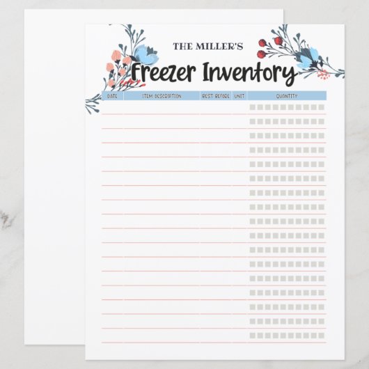 Blumenfreezer Inventory Blue (Vorne/Hinten)