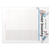 Blumenfreezer Inventory Blue Notizblock (Vorderseite)