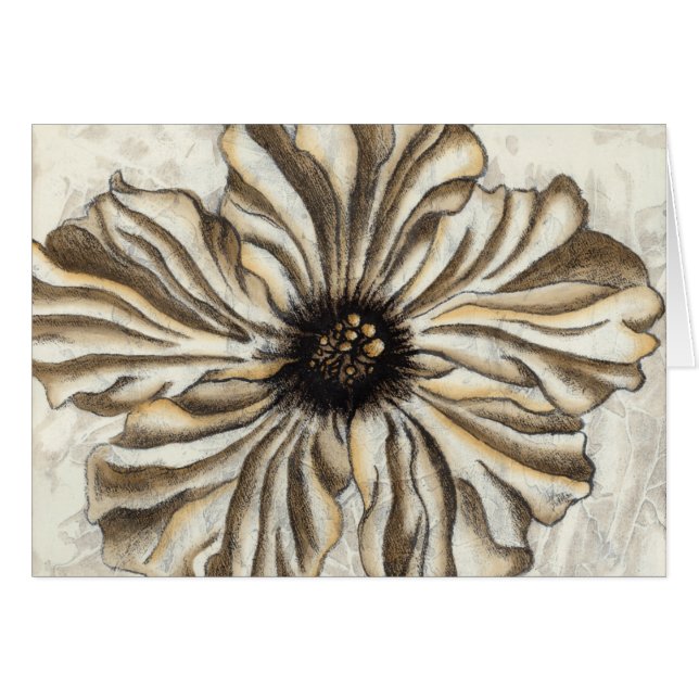 Blumenfresco auf Tan Hintergrund (Vorderseite (Horizontal))