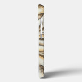 Blumenfresco auf Tan Hintergrund Case-Mate iPhone Hülle (Rückseite / Links)