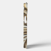 Blumenfresco auf Tan Hintergrund Case-Mate iPhone Hülle (Rückseite / Rechts)