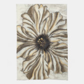 Blumenfresco auf Tan Hintergrund Handtuch (Vertikal)