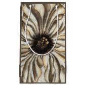 Blumenfresco auf Tan Hintergrund Kleine Geschenktüte (Vorderseite)