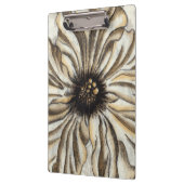 Blumenfresco auf Tan Hintergrund Klemmbrett (Links)