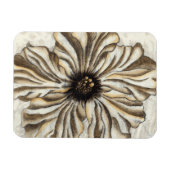 Blumenfresco auf Tan Hintergrund Magnet (Horizontal)
