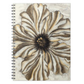 Blumenfresco auf Tan Hintergrund Notizblock (Vorderseite)