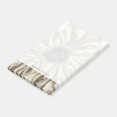 Blumenfresco auf Tan Hintergrund Post-it Klebezettel (angewinkelt)