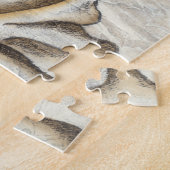 Blumenfresco auf Tan Hintergrund Puzzle (Seite)