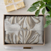 Blumenfresco auf Tan Hintergrund Seidenpapier (Geschenk)