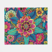 Blumenfreude Fleecedecke (Vorderseite (Horizontal))