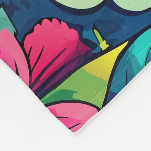 Blumenfreude Fleecedecke (Ecke)