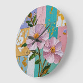 Blumenfreude Große Wanduhr (Winkel)