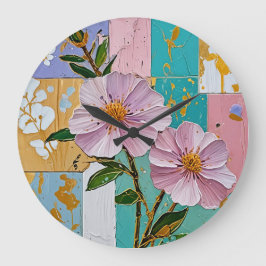 Blumenfreude Große Wanduhr