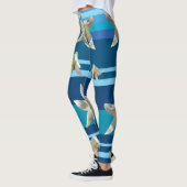 Blumenfreude in Blue Custom Leggings (Links)