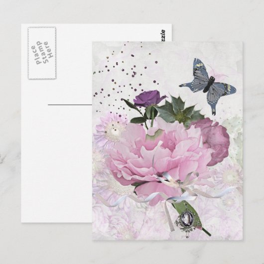 Blumenfreude Postkarte (Vorne/Hinten)