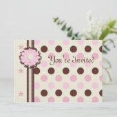 Blumenfreudige Punkt Einladung (Stehend Vorderseite)