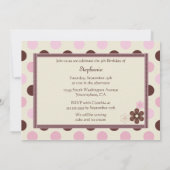 Blumenfreudige Punkt Einladung (Rückseite)