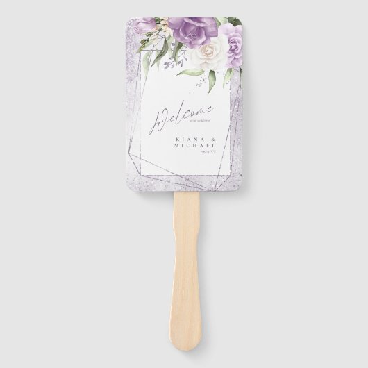 Blumenfreunde Hochzeitsfeier oder Programm-ID889 Fächer (Vorderseite)