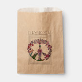 Blumenfrieden - einfaches, modernes Blume Power Geschenktütchen (Vorderseite)