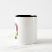 Blumenfrieden Zweifarbige Tasse (Mittel)