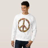Blumenfriedensymbol mit lebhaften Blume Sweatshirt (Vorne ganz)