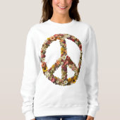 Blumenfriedensymbol mit lebhaften Blume Sweatshirt (Vorderseite)
