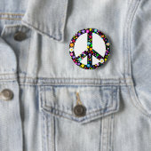 Blumenfriedenszeichen Button (Beispiel)