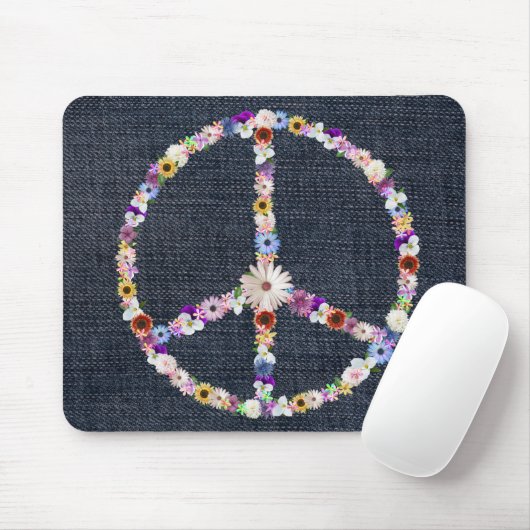 Blumenfriedzeichen Mousepad (Mit Mouse)