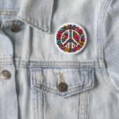 Blumenfriedzeichen Symbol für Farbbilderkunst Button (Beispiel)