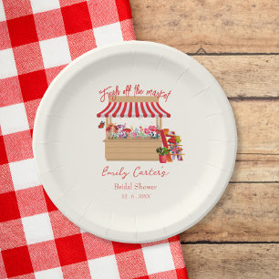 Blumenfrische vom Markt Dusche der Bauern Pappteller