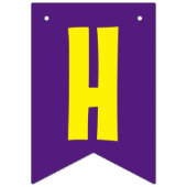 Blumenfröhlichkeit Geburtstag Gelb & Lila Wimpelkette (Zweite Fahne)