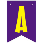 Blumenfröhlichkeit Geburtstag Gelb & Lila Wimpelkette (Dritte Fahne)