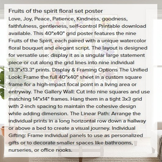 Blumenfrüchte Poster