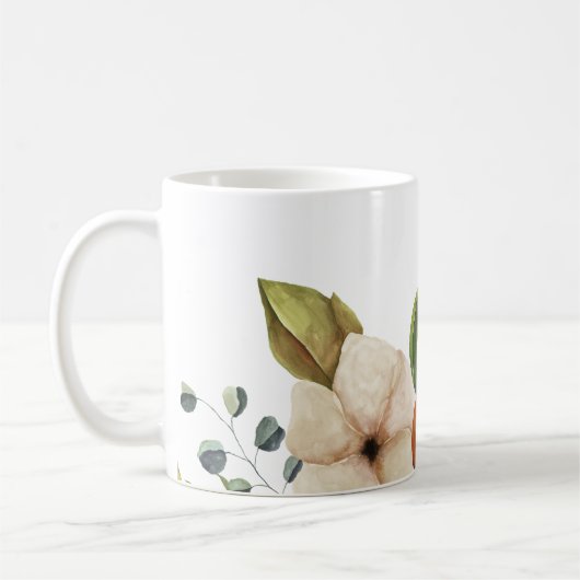 Blumenfruchtsfall Kaffeepause Tasse (Links)