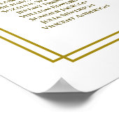 Blumenfrühling 18 Tabelle Hochzeitssitzdiagramm Poster (Ecke)