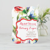 Blumenfrühling Brautdusche Einladung (Stehend Vorderseite)