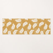 Blumenfrühling | Goldene und weiße Blätter Yogamatte (Vorderseite (Horizontal))