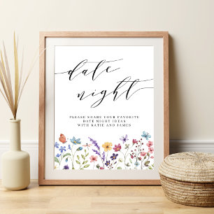 Blumenfrühling Sommerpaare Datum Nacht Ideen Poster