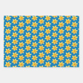 Blumenfrühling Wasserfarbe Gelbe Daffodin Geschenkpapier Set (Vorderseite 3)