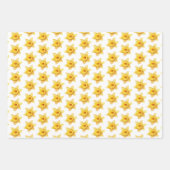Blumenfrühling Wasserfarbe Gelbe Daffodin Geschenkpapier Set (Vorderseite)